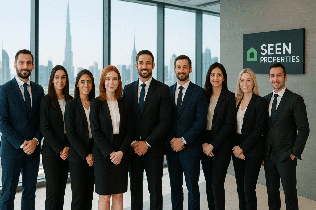 Seen Properties team in Dubai working towards client success